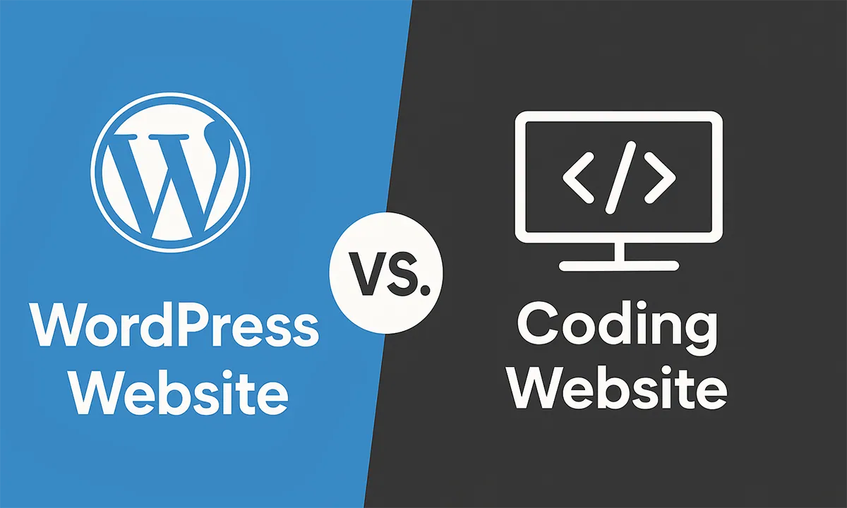 What is the difference between WordPress website and coding website What is the difference between WordPress website and coding website